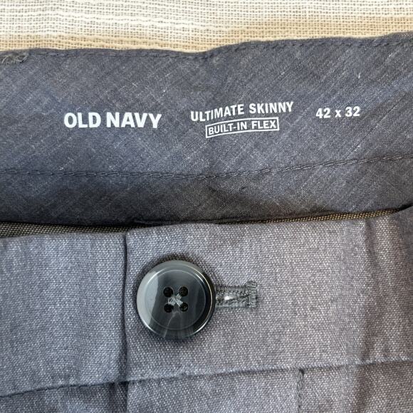 NWT Old Navy Men's 42x32 Ultimate Skinny Built in Flex Gray Pants New - Picture 3 of 8